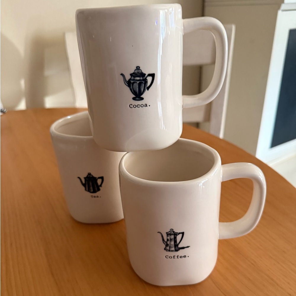 Rae Dunn Set of (3) Icon Mugs